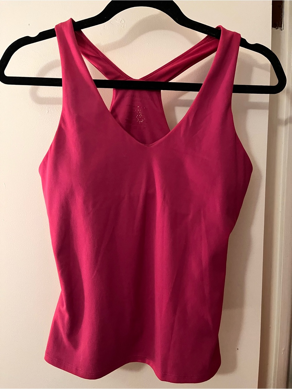 Sincerely Jules Hot Pink Active Tank with Crisscross Straps